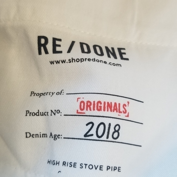 RE/DONE Originals High Rise Stove Pipe. Color white, Size 29 - Picture 16 of 16